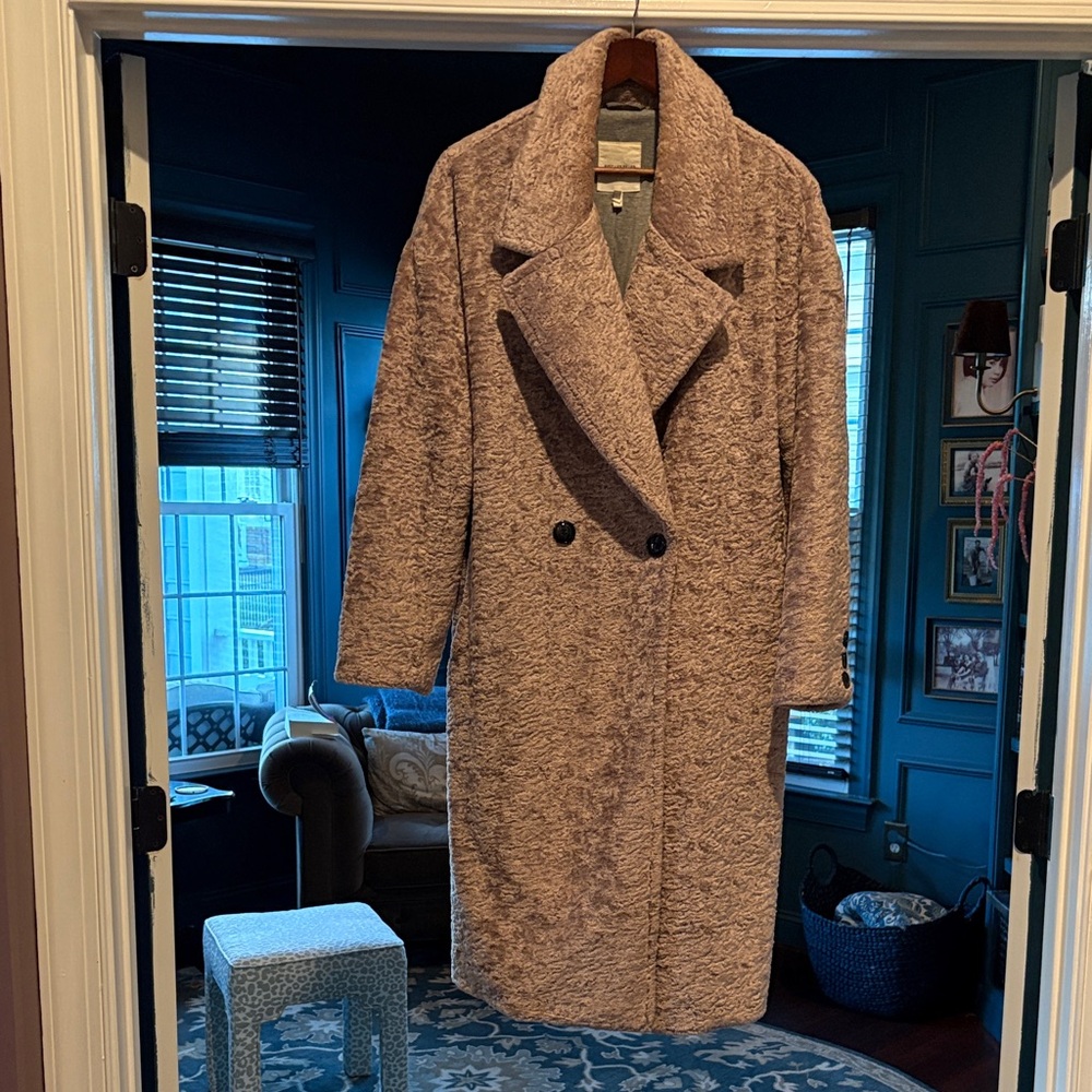 Women's Double-Breasted Pink Coat
